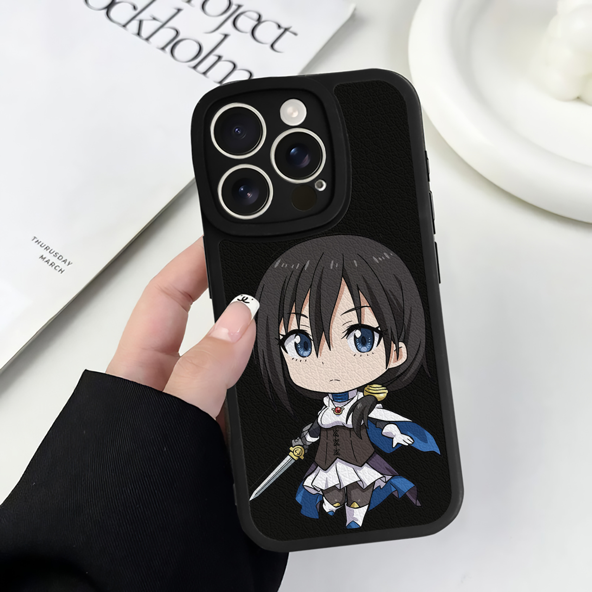 （画像用） 転スラ Regarding Reincarnated to Slime 【iPhone 16シリーズ対応】シリコンスマホケース（レザー調） 材質：シリコン